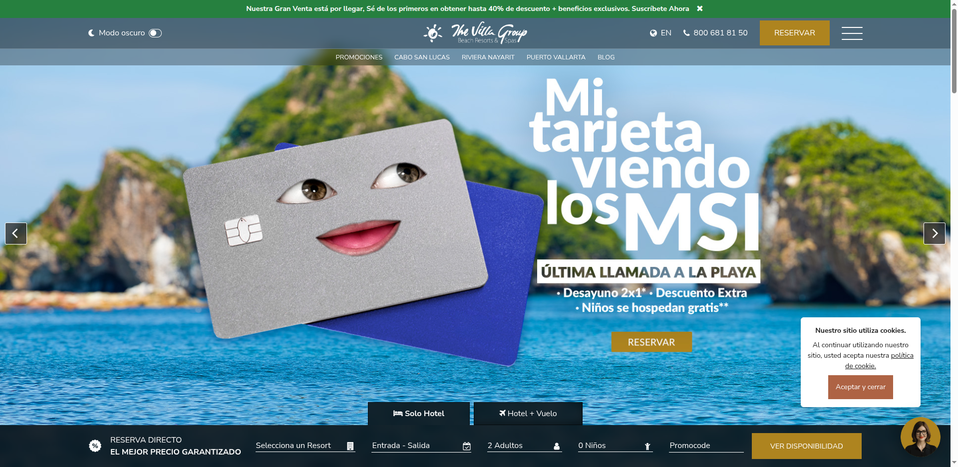 Villa Group - Captura del sitio